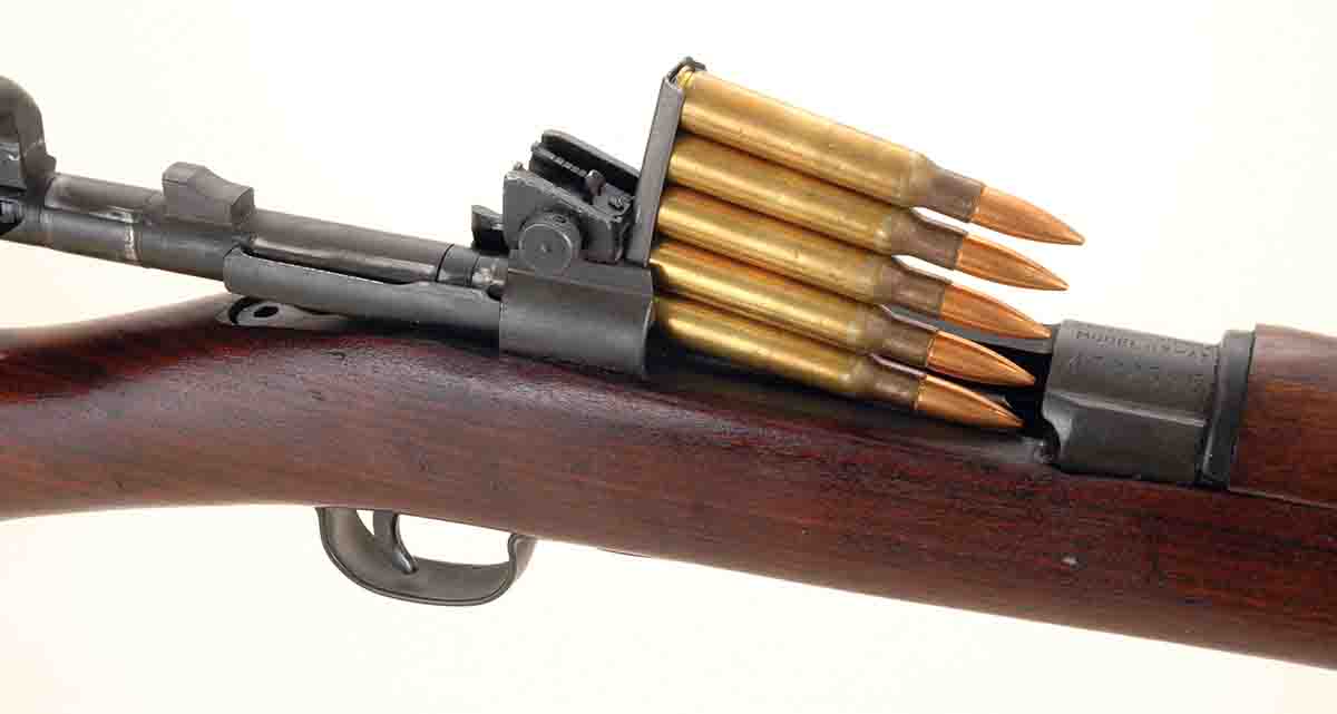 U.S. Model 1903s, 1903A3s and Model 1917s were all designed to use five-round stripper clips inserted from the top of the receiver.
